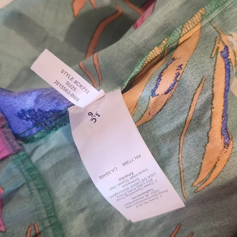 J. Crew Green Smocked Dress